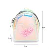Chris.W Holographic Transparent Zipper Coin Pouch Bag Mini Heart Star