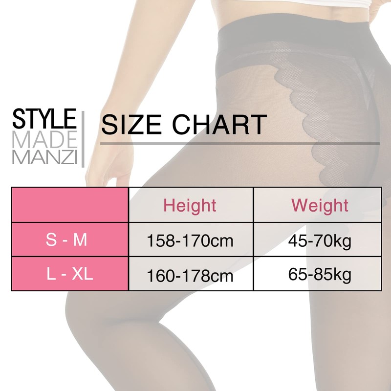 MANZI Back Seam Tights for Women Sheer Pantyhose 20D 2