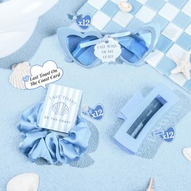DEEKA 36 Pcs Last Toast On The Coast Bachelorette Party Favors Decorations Bridesmaid Proposal Gifts Heart Sunglasses Hair Claw Clips Satin Scrunchies Accessories Set for Bridal Wedding Party