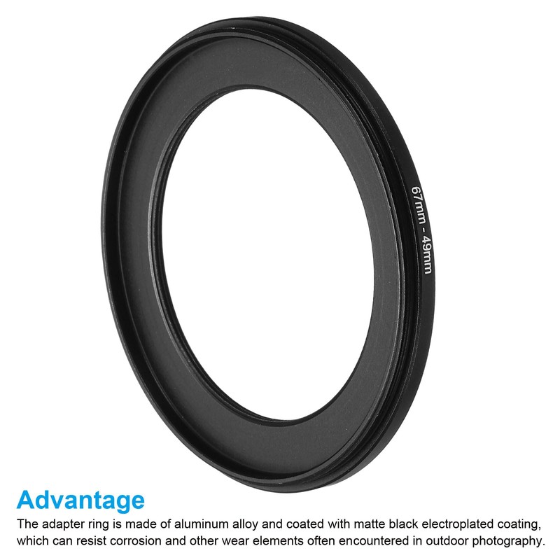 PATIKIL 67mm-49mm Metal Step Down Ring Camera Lens Filter Adapter
