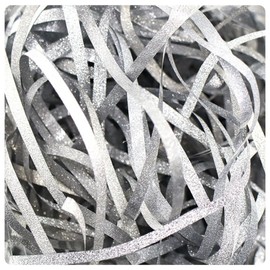 Pmnzdy 100 g Glitter 3 mm Raffia Grass Shredded Silk Glitter Paper Raffia Shiny Raffia Decoration Gift Box Filling Paper Filling Material for Packages Gift Box Gift Basket Gift Basket Silver