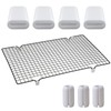 40 Pieces Rubber Feet for Sink Grid White Rubber Grid