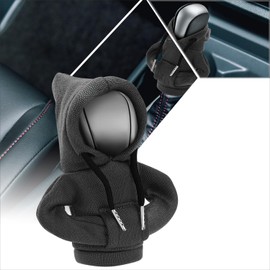 PM PERFORMOTOR Gear Shift Hoodie, Universal Car Shift Knob Cover, Mini Hoodie for Car Shifter, Cute Car Accessories and Decorations, 5.2" X 4.5" Fits Shift Knobs with up to 2.2" Diameter, Black