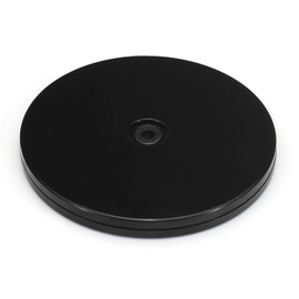 ASTIMESA 1 Pack Plastic Lazy Susan Organizer 4 Inch, 360° Round Mini Lazy Susan Turntable for Cabinet, Ball Bearing Spinning Rotating Fridge Tray for Cookie Potted Plants Display Black (4 Inch)