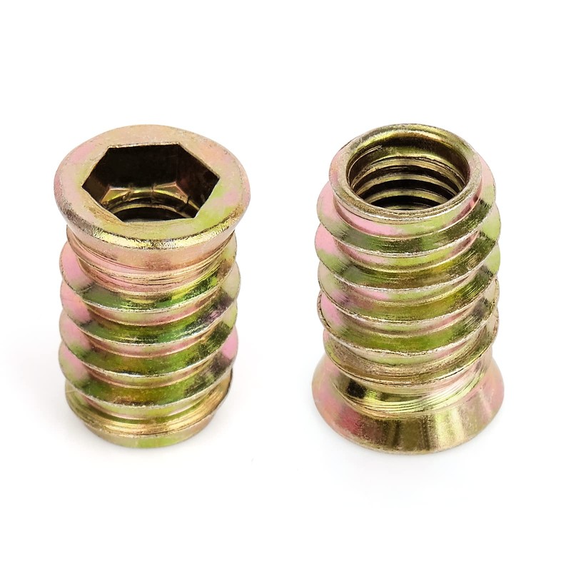 40Pcs 3/8"-16 x 25mm Threaded Inserts for Wood Furniture Screw