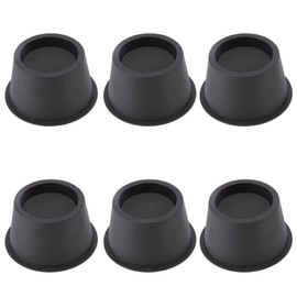 TOPINCN Elevadores de Cama de 2.8 Pulgadas, Elevadores de Muebles de 6 Piezas Elevador de Marco Elevador de Muebles de Plástico Redondo Resistente para Cama Mesa Sofá Negro