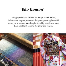 Coin Purse [ Made in Japan ] Traditional Edo Komon Design Small Change Pouch Cherry blossom (Black), Black, Traditional Edo Komon