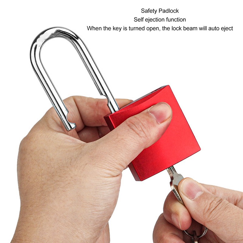 Safety Padlock Industrial Aluminum Steel Lock Beam Anodized Isolation Lockout