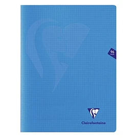 Clairefontaine Mimesys 323362C Exercise Book DIN A4+ 24 x 32 cm Robust with Polypropylene Cover 48 Sheets Squared 90 g Blue Pack of 1