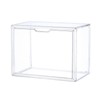 BOHOIDEE 2PACKS Clear Book Storage Organizer for Bookshelf, Plastic Stackable