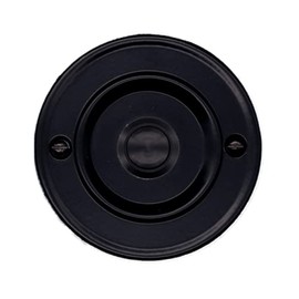 Modern Living Wired Flush Fitting Doorbell Push Button, 76mm (3") Diameter, in Black with Black Centre