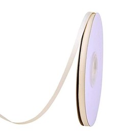 Ribest Ivory Grosgrain Ribbon, 1/4 Inch 50 Yards, Cream Ribbon for Gift Wrapping Flower Bouquet Hair Bows Wedding Decoration
