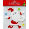 Set of 6 x Christmas Xmas Window Gel Jelly Stickers