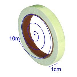 Gebildet Glow in The Dark Self-Adhesive Tape, Green Light Luminous Tape Sticker, 32.8 ft x 0.4 inch (10m x 1cm): Waterproof, Removable, Durable, Wearable, Stable, Safety