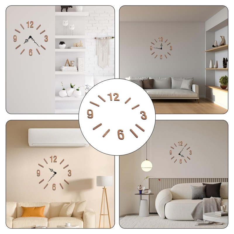 Alriedy 3D DIY Wall Clock Numbers Set Dial for Wall
