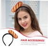 Healeved Novelty Festival Bread Headband Comfortable Soft Material Food Design