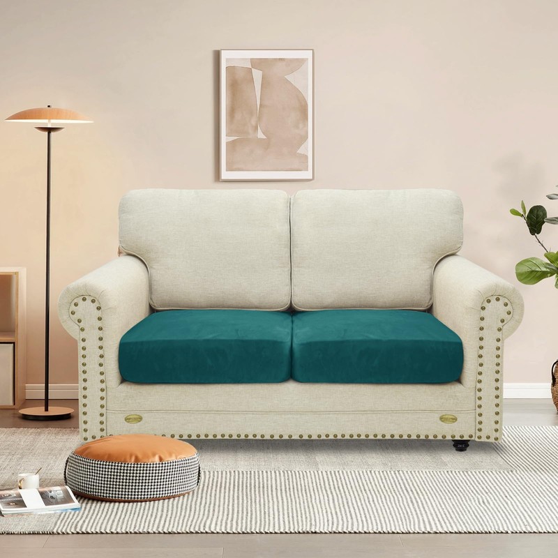 MAXIJIN Velvet Stretch Seat Cushion Covers Couch Cushion Cover for