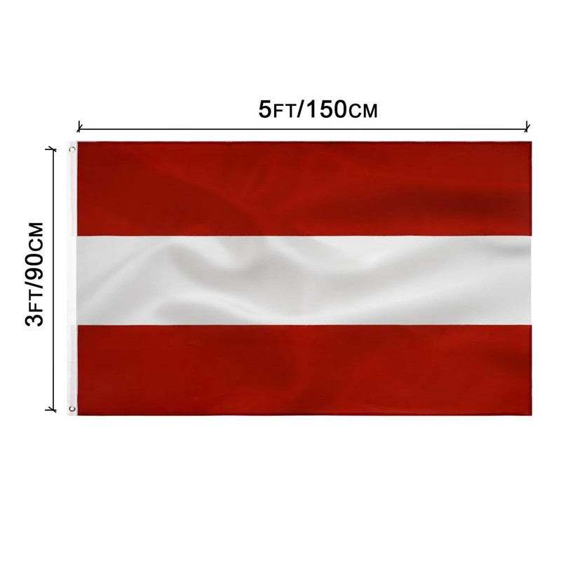 Austrian Flag 90 x 150 cm – Austria Flag Polyester