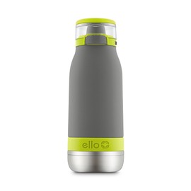 Ello Emma - Botella de agua de acero inoxidable aislada al vacío para niños, 410 ml (gris)