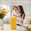 4 Pack Natural Beeswax Pillar Candles,100% Pure Beeswax Candles-380 Hours