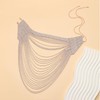 Sparkling Crystal Long Layered Necklace for Women Tassel Long Chain