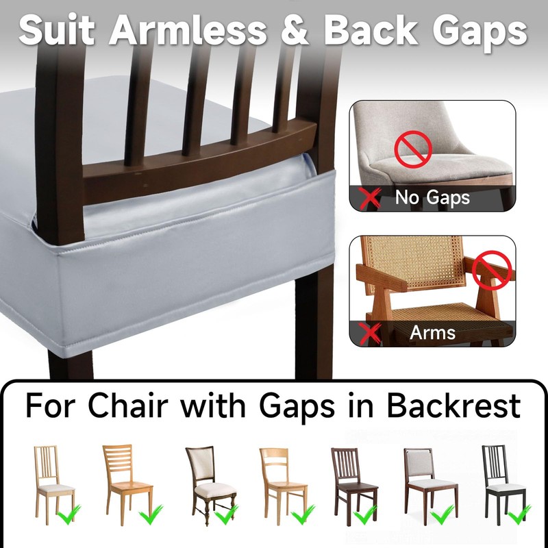 Leather Seat Covers Dining Chairs Waterproof Kitchen Chair Seat Covers