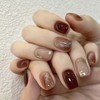 Nail Tips, Set of 24 Flesh Nails, 3D Handmade Nail