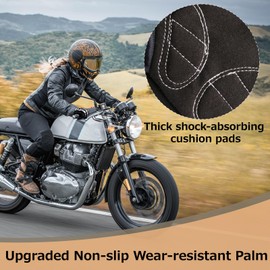 Azarxis Skeleton Gloves Adjustable Lightweight Racing Skull Sports Work Bone Gloves Anti-Slip Breathable for Men & Women Motorcycle, Cycling, Biking, Workout (Black, L)