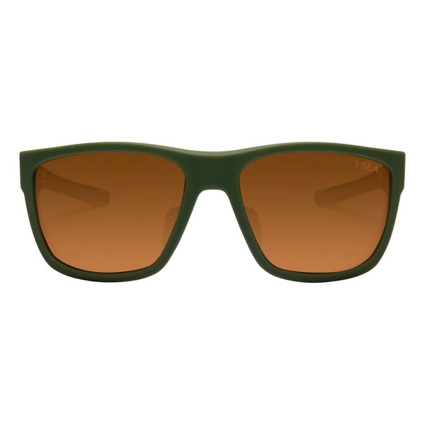 I-SEA Men's Sunglasses - Greyson Fletcher 2.0 (OLIVE/COPPER MIRROR POLARIZED),