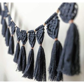 Homewit Premium Macrame Yarn, Black, 3 mm x 300 m, Macrame Cord and Yarn for Macrame Cotton Yarn, Macrame Yarn, Cotton Cord for Plant Hangers, Wall Hanging, Dream Catcher Decoration