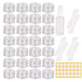 Pack of 70 5 ml small jars with lids, cosmetic cream jars for filling, sample containers, mini tins lip balm small jars, empty cream jars, ointment tins