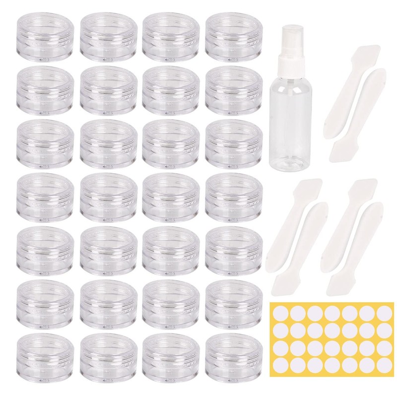 Pack of 70 5 ml small jars with lids, cosmetic