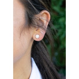 Golf Ball Earrings - Silver