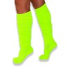 NEON NATION Extra Long Solid Color Thigh High Knit Socks