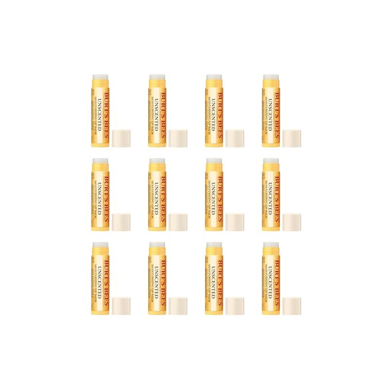 Burt's Bees Bálsamo labial sin perfume .15oz - Paquete de