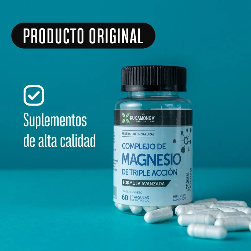 Complejo De Magnesio 60 Cápsulas De 500 Mg Magnesio Complex