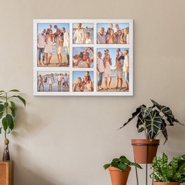 MONT PLEASANT Picture Frame Collage 4x6, 6x8, 4x4 Photos Display - 7 Openings White Photo Collage Frame Wall Decor for Tabletop Stand and Wall Mounting Frames Collage Set for Home Decor Family Gifts