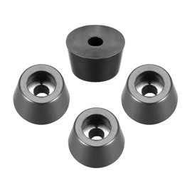 Recogwood Round Rubber Feet D13 x 10 x H7mm Non-Slip Furniture Feet Rubber Pads Protectors for Cabinet Desk Couch Chair Pack of 4