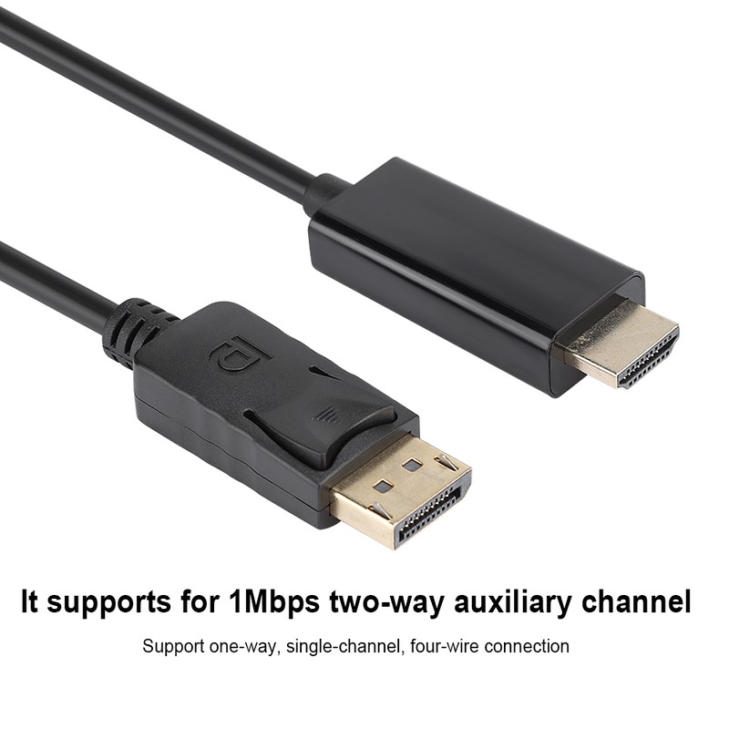 Large DisplayPort to HDMI HD Audio Video Adapter Cable Cord