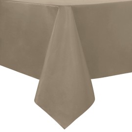 sancua 100% Waterproof Rectangle PVC Tablecloth - 52 x 70 Inch - Oil Proof Spill Proof Vinyl Table Cloth, Wipe Clean Table Cover for Dining Table, Buffet Parties and Camping, Khaki