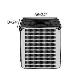 Covermates Top Air Conditioner Cover - Lightweight Material, Breathable Mesh, Air Conditioner Cover - Charcoal