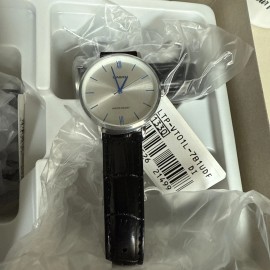 Casio LTP-VT01L-7B1 Women's Minimalistic White Dial Black Leather Band Watch
