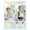 Rakiie Back Brace Posture Corrector Men Women, Cushioned Pads, Gray