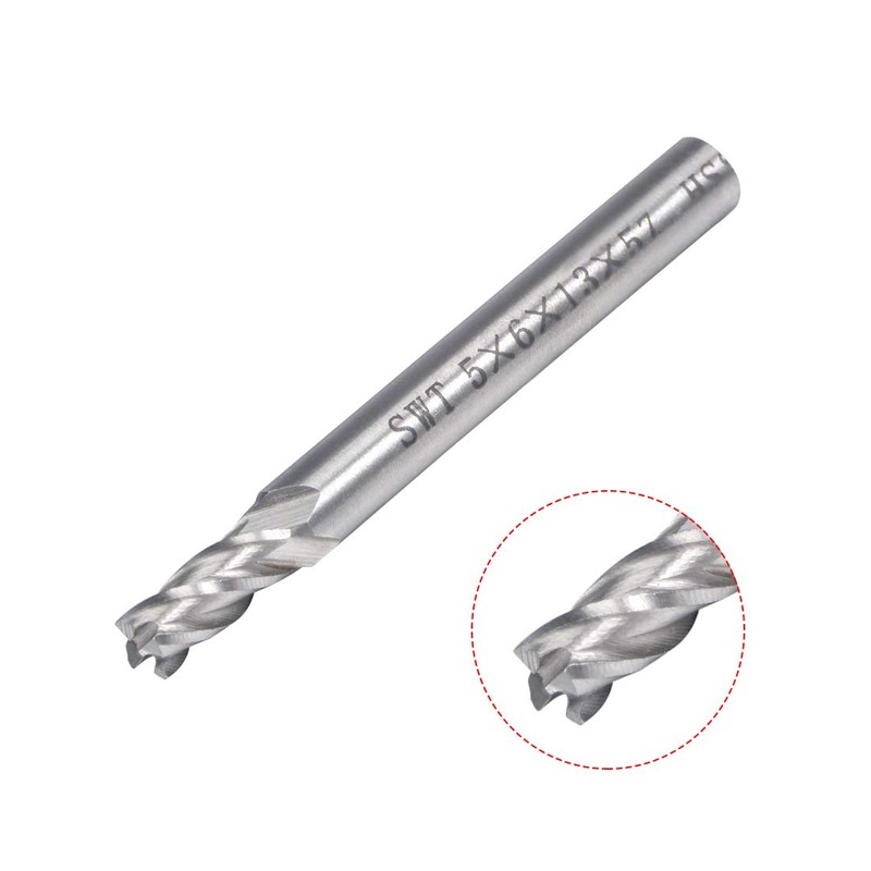 Sourcingmap 6mm Shank 5mm x 13mm Straight Flat Nose End