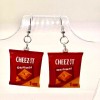 Handmade Cheez Its Earrings - Cracker Earrings - Chips Earrings