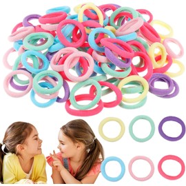100 Pieces Hair Ties for Baby Girls Toddler Kids Hair Ties Soft Elastic Hair Bands Mini Ponytail Holders Baby Seamless Hair Bands for Kids