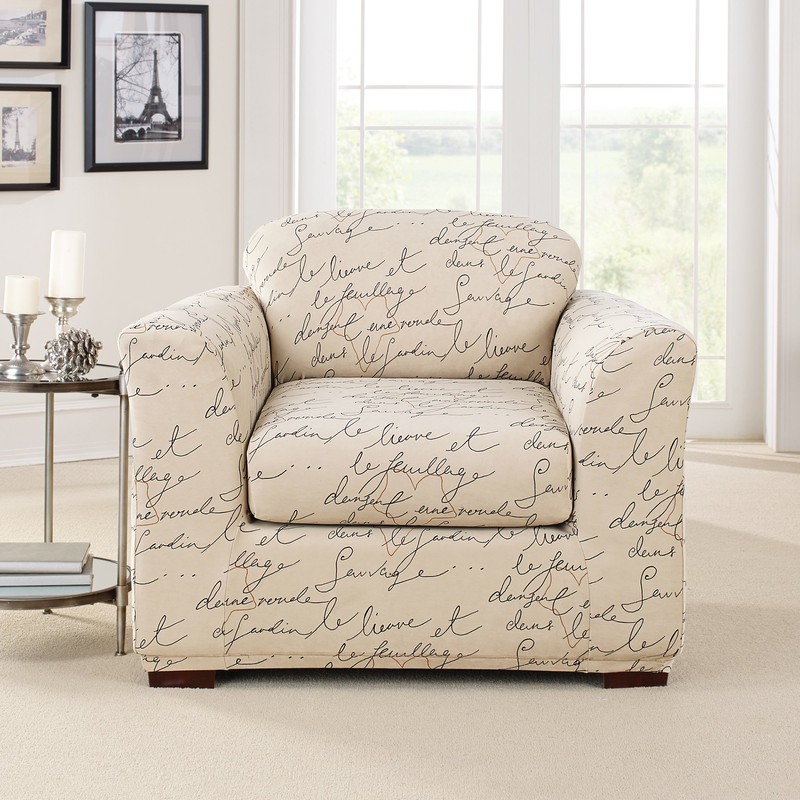 SureFit Stretch Pen Pal by Waverly™ Slipcover - Parchment
