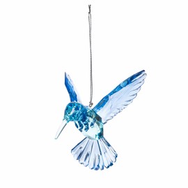 Gallerie II Blue & Purple Gem Plastic Hummingbird Christmas Tree Hanging Ornament All Seasons Xmas Festive Winter Holidays Home Artificial Real Faux Tree Decor Decoration Blue