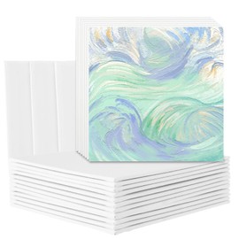 YOUNTHYE 24PCS White Canvas Board 6x6 inch Art Canvas Boards Blank Painting Canvas Bulk 100% Cotton Canvas Panels Paint Canvases for Painting Blank Canvas Boards for Oil & Acrylic Painting