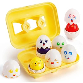 Shudyear Easter Egg Toys, Educational Sensory Baby Toys and Shape Sorter Kids, Montessori Easter Gifts for Babies and Toddlers, Toy Eggs Puzzle for 1-Year-Old Boys, Toddler Easter Presents